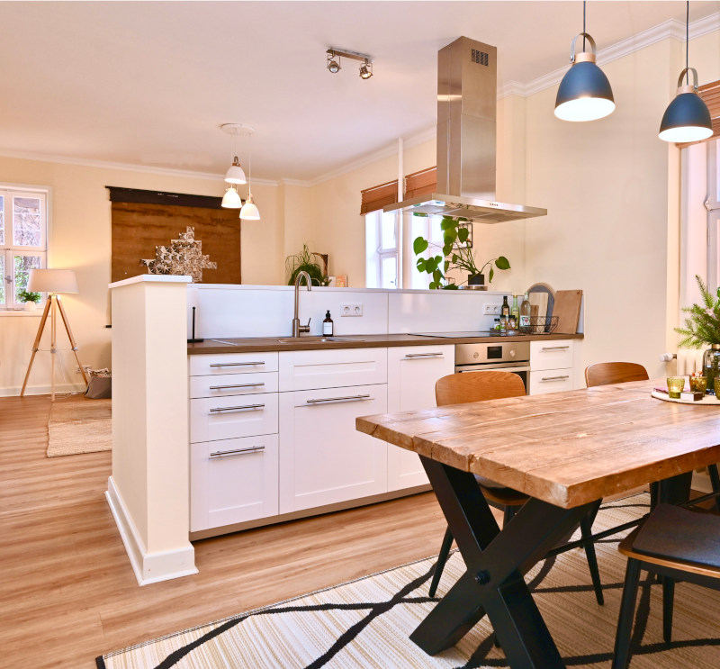 Ferienapartment Gräfin Anna. Modern-urbanes Apartment mit offenem Wohn-Essbereich 2. OG • 70 m² • 2 Schlafzimmer • 4 Gäste